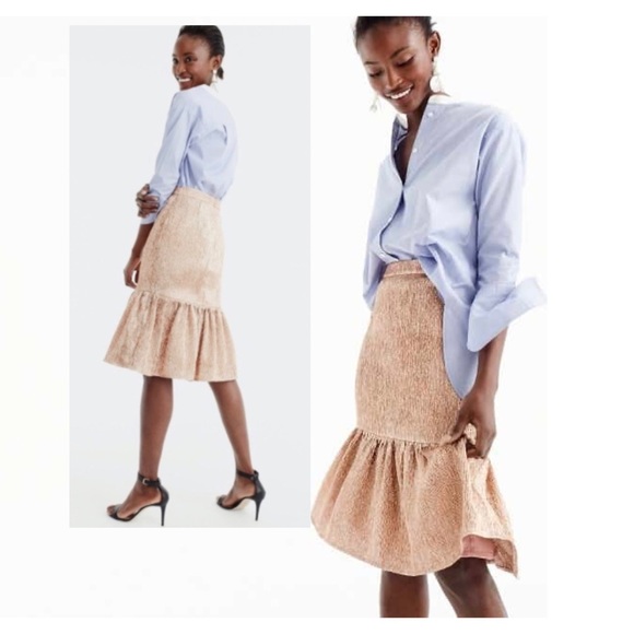 J. Crew Dresses & Skirts - J. Crew Collection • Rose Gold Skirt • Size 6